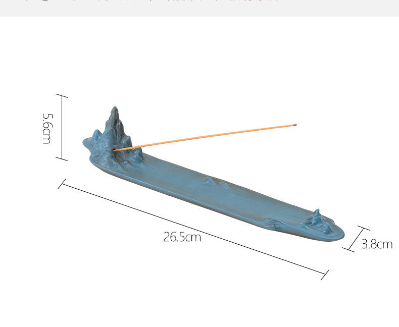 Freehand Style Mountains And Clouds Incense Stick Holder