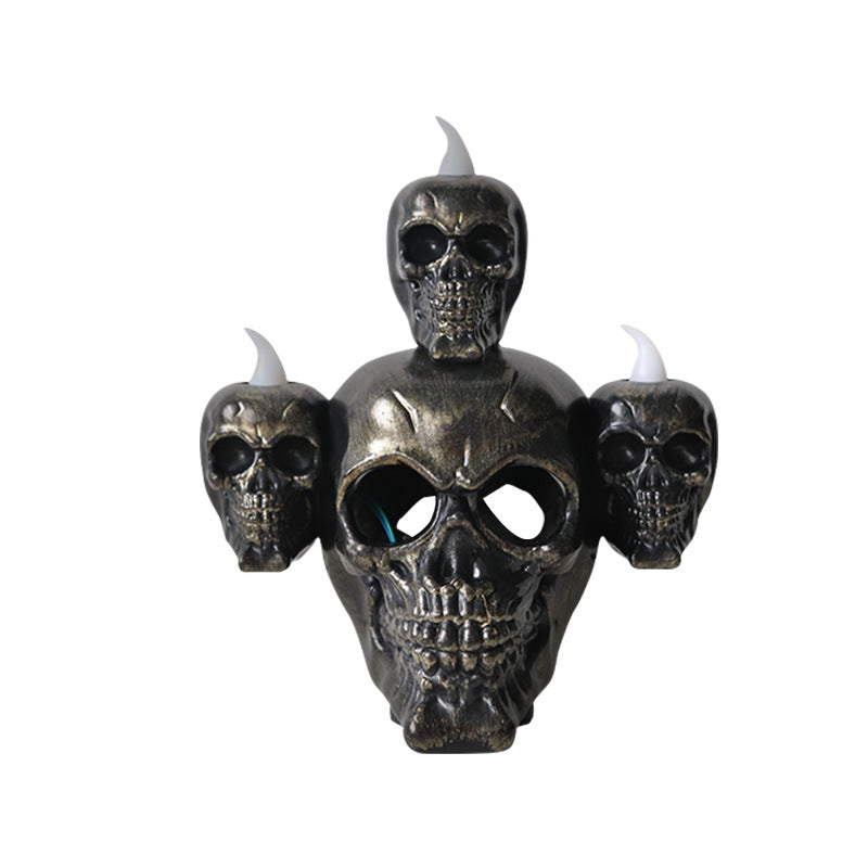 The Skull with The Eerie Green LED Light Backflow Halloween Incense Burner