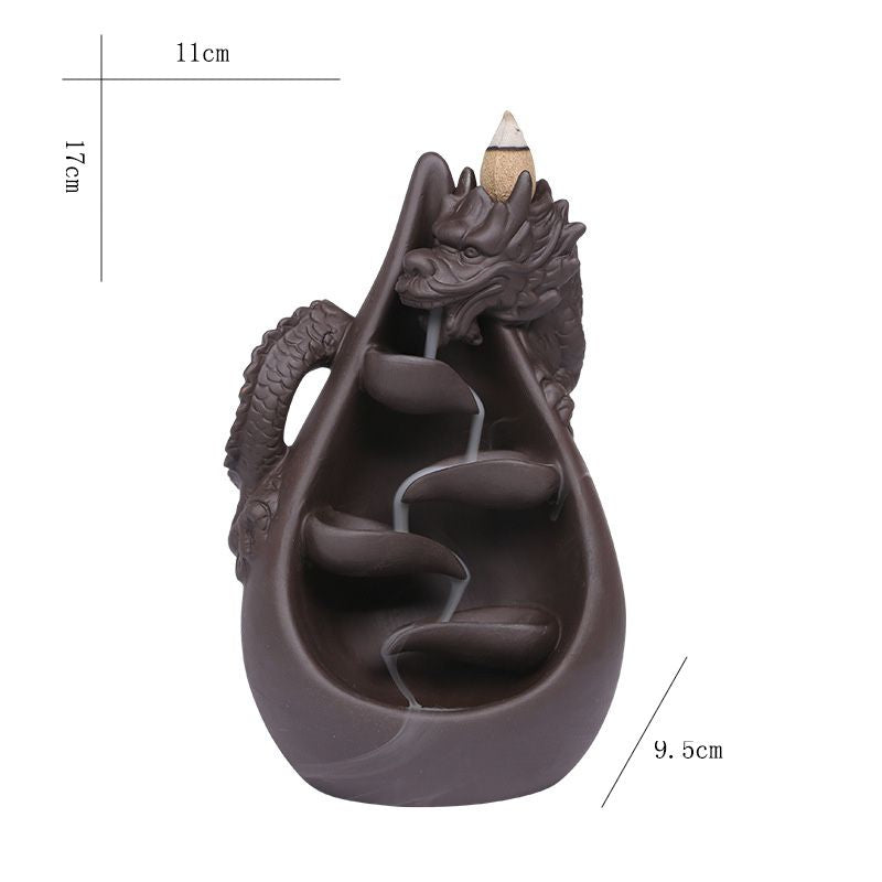 Shape of A Drop Smoking Dragon Incense Burner