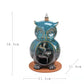 owl waterfall smoke incense burner