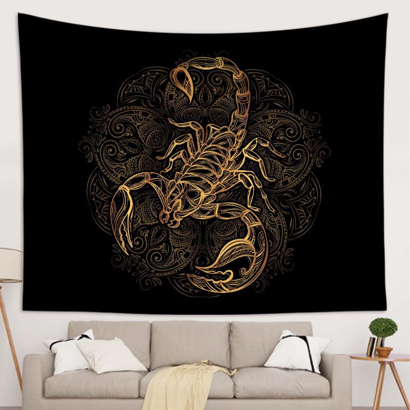 Black Gold Scorpion Tapestry for Bedroom Living Room | Scorpion Tapestry Wall Hanging