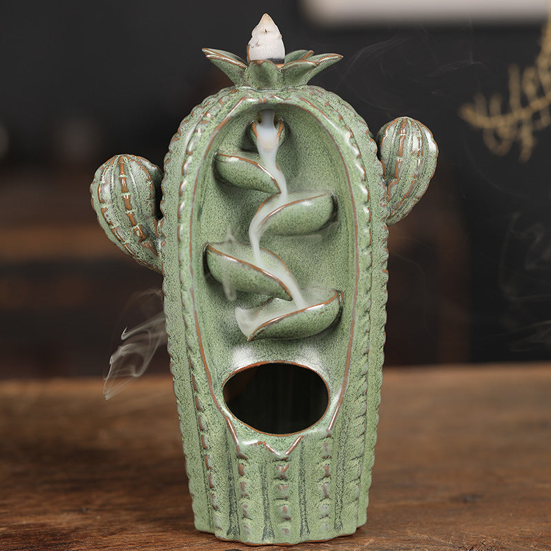 Cactus Backflow Incense Burner