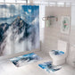 Towering Snow Mountain Mount Everest Shower Curtain | Snow Mountain Bathroom Curtain