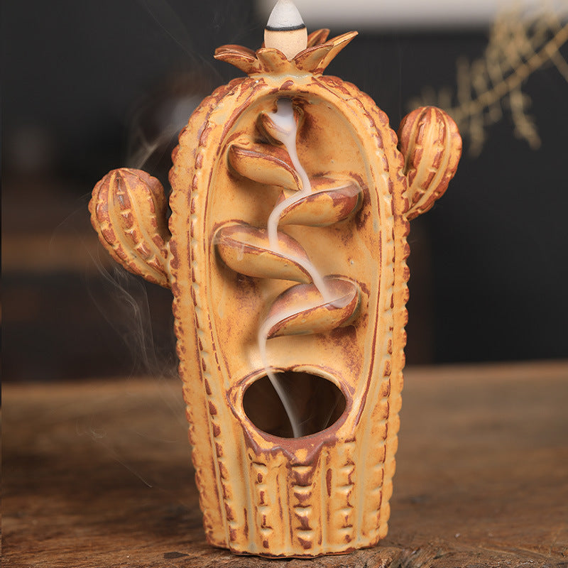 Cactus Backflow Incense Burner