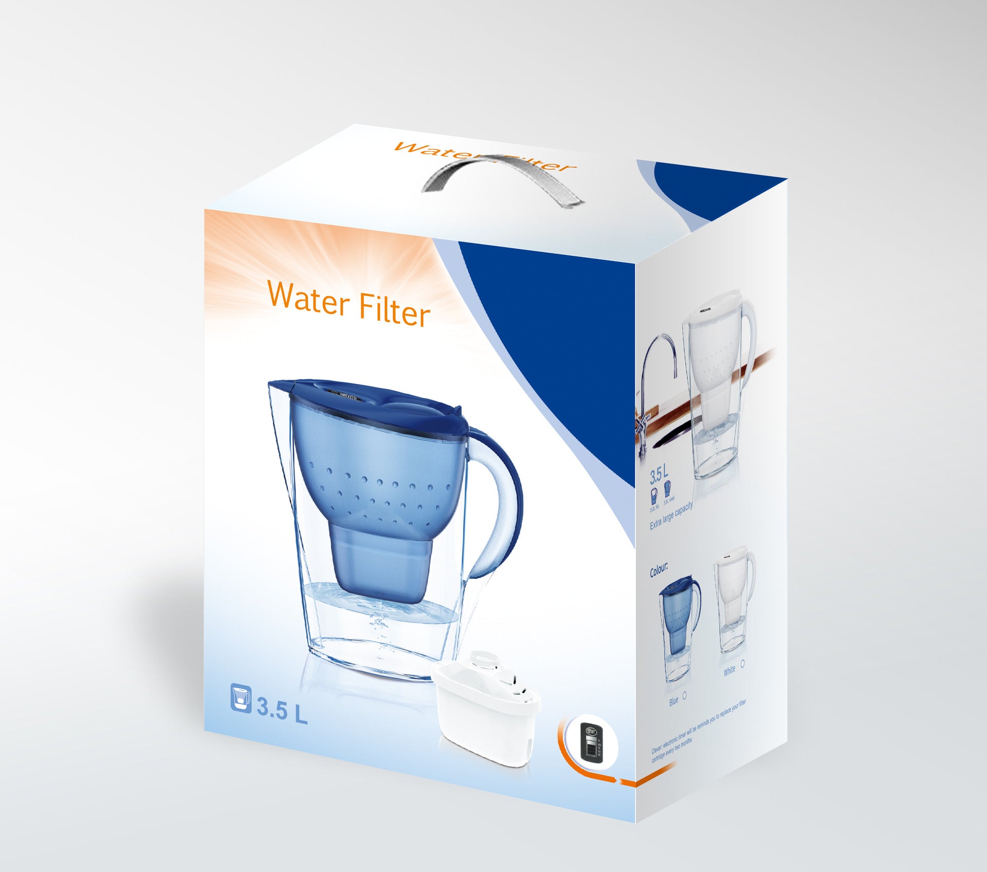 3.5L Pure Water Filter Pitcher with Electronic Indicator