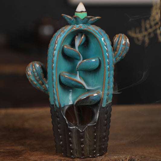 Cactus Backflow Incense Burner