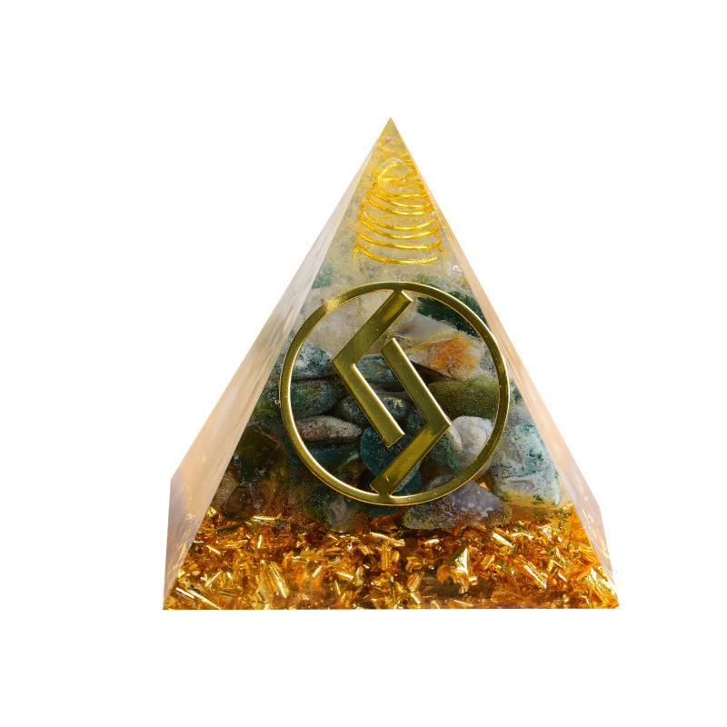 24 Rune Symbols Orgone Pyramid for Divination