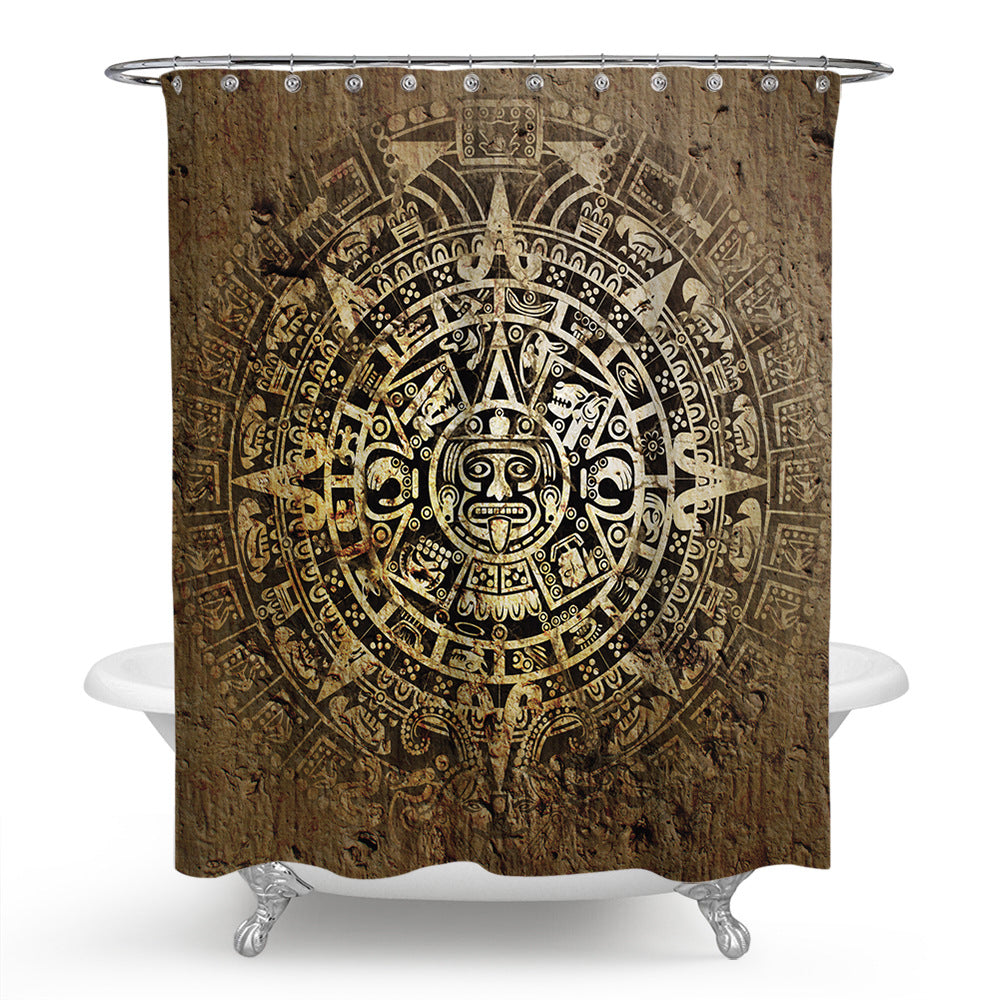 Ancient Totem Bohemian Shower Curtain | Boho Bathroom Curtain