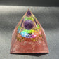 Pink 7 Chakra Orgone Pyramid