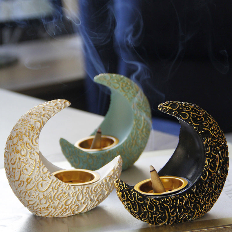 Crescent Moon Incense Burner