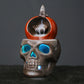 Halloween Pumpkin and Skull Backflow Incense Burner with Led | Pumpkin and Skull Backflow Incense Burner