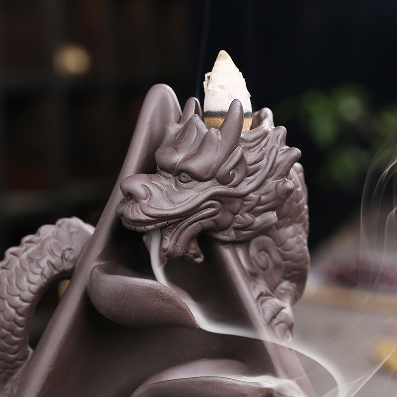 Shape of A Drop Smoking Dragon Incense Burner