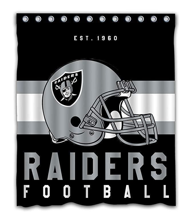 Football Team Helmet Flag Las Vegas Raiders Shower Curtain