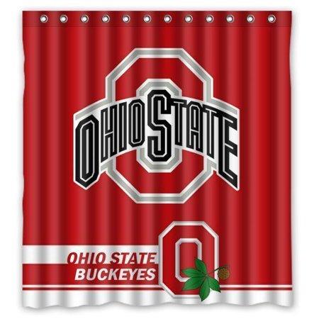 Football Team Flag Ohio State University Ohio State Buckeyes Shower Curtain