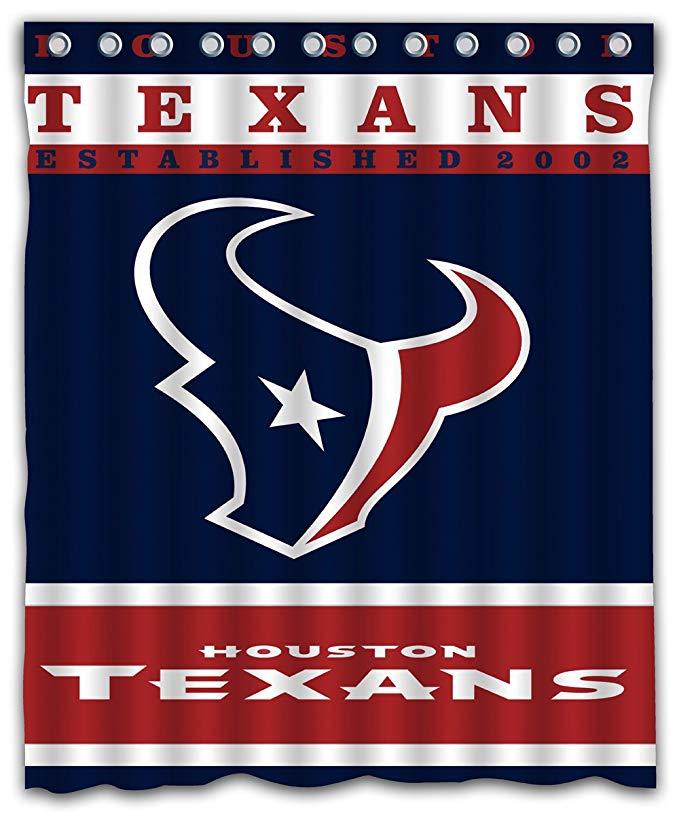 NFL Football Team Flag Houston Texans Shower Curtain