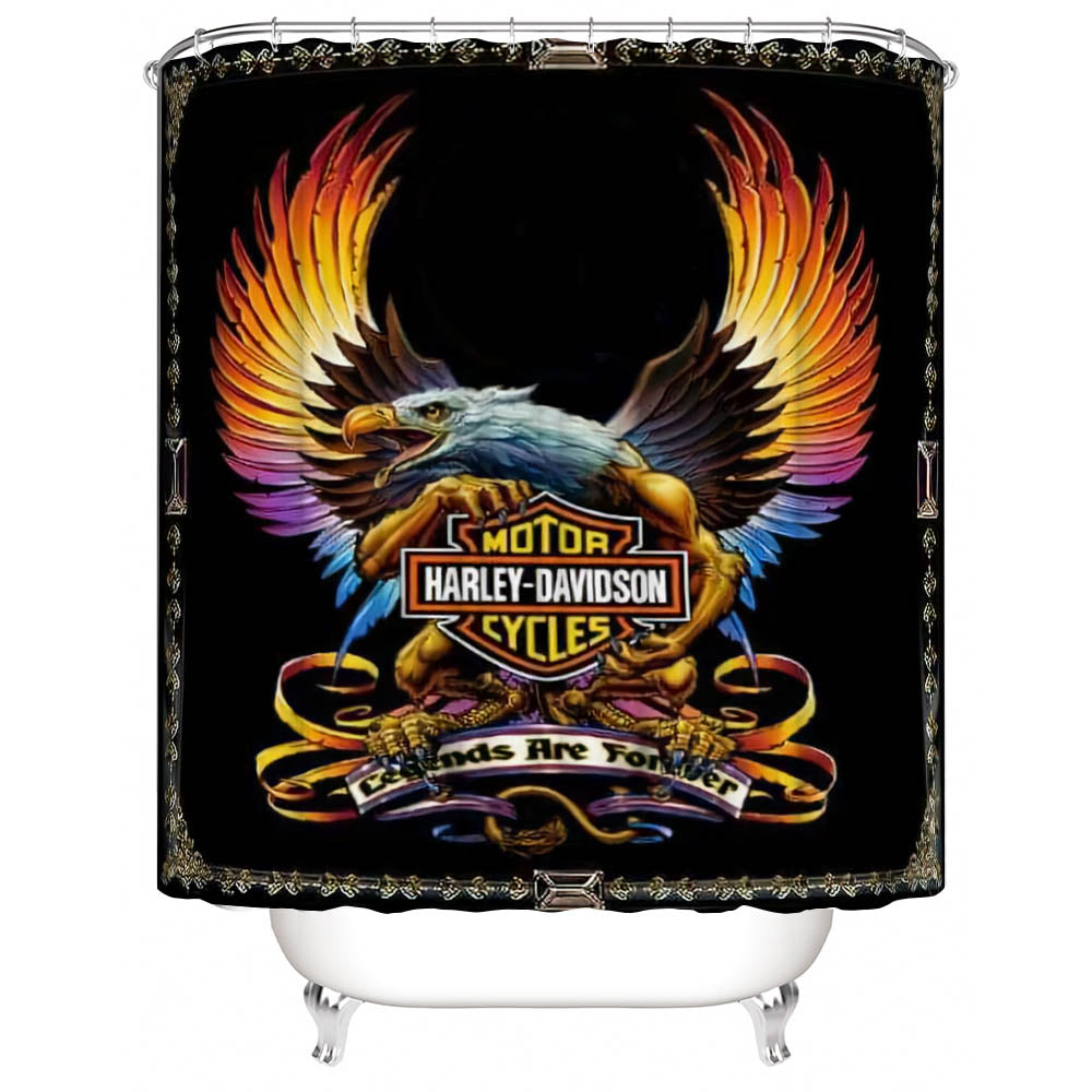 Wingspread Eagle Motor Cycles Harley Davidson Shower Curtain