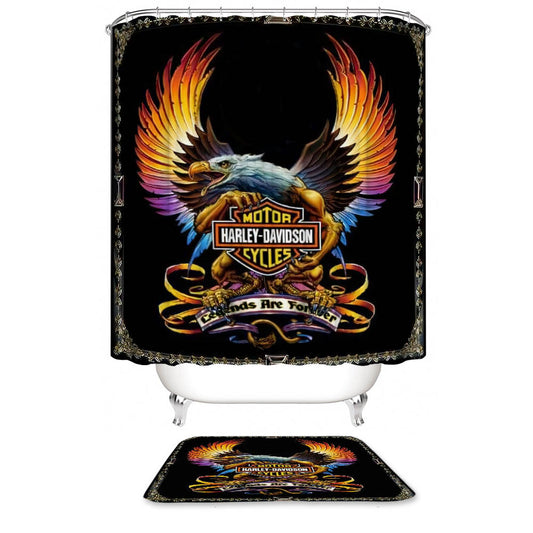 Wingspread Eagle Motor Cycles Harley Davidson Shower Curtain
