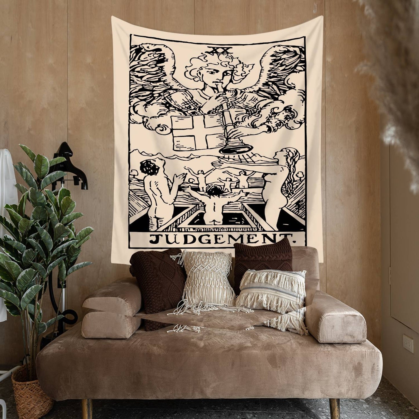 Christ Tarot Card The Last Judgement Tapestry for Bedroom Living Room | Tarot Card The Last Judgement Wall Tapestry