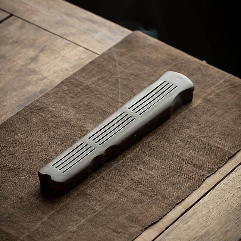 Guqin Shaped Wooden Box Incense Holder