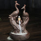Reverse Smoke Couple Peacock Incense Burner