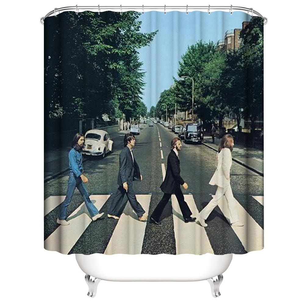 Abbey Road Beatles Shower Curtain, Album Cover Abby Road Bathroom Curtain