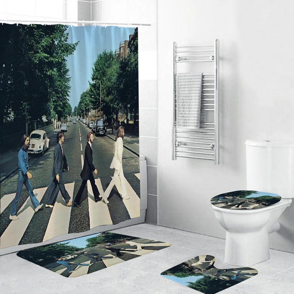 Abbey Road Beatles Shower Curtain, Album Cover Abby Road Bathroom Curtain