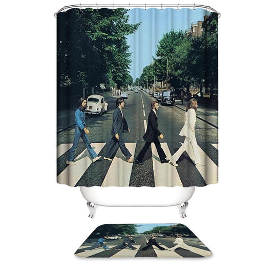 Abbey Road Beatles Shower Curtain, Album Cover Abby Road Bathroom Curtain