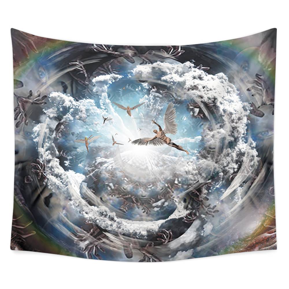 Angels Inside The Vortex of Souls Angel Tapestry | Vortex of Souls Angel Tapestry