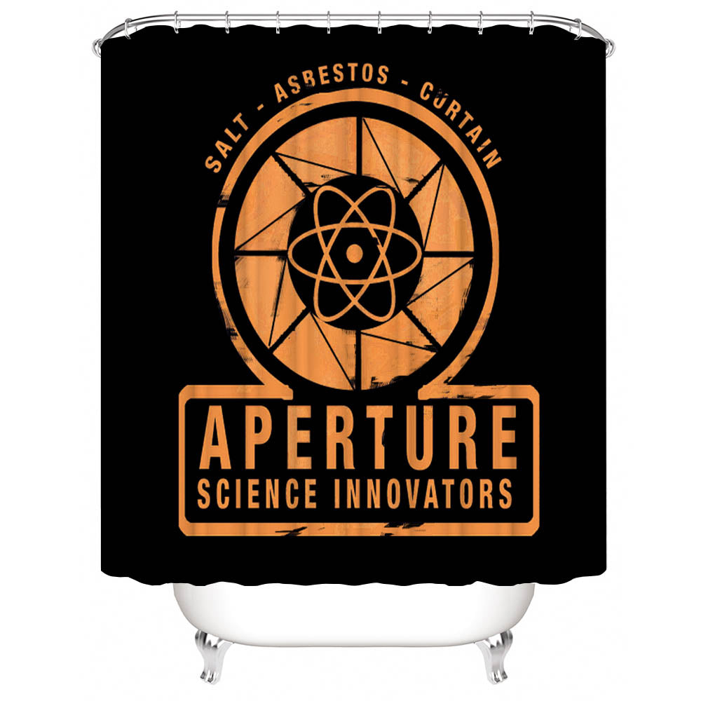 Aperture Science Aperture Laboratories Shower Curtain | Aperture Science Shower Curtain