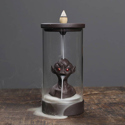 Alien Backflow Incense Burner with Acrylic Hood