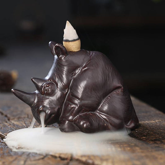 Rhinoceros Backflow Incense Burner