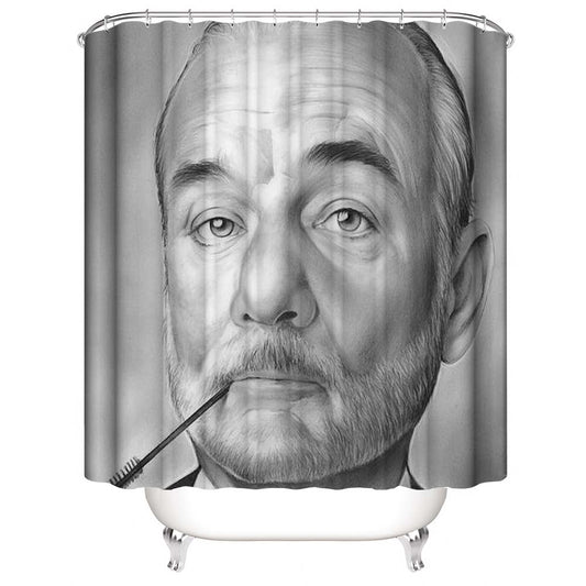 Bill Murray Sketch Shower Curtain | Bill Murray Shower Curtain