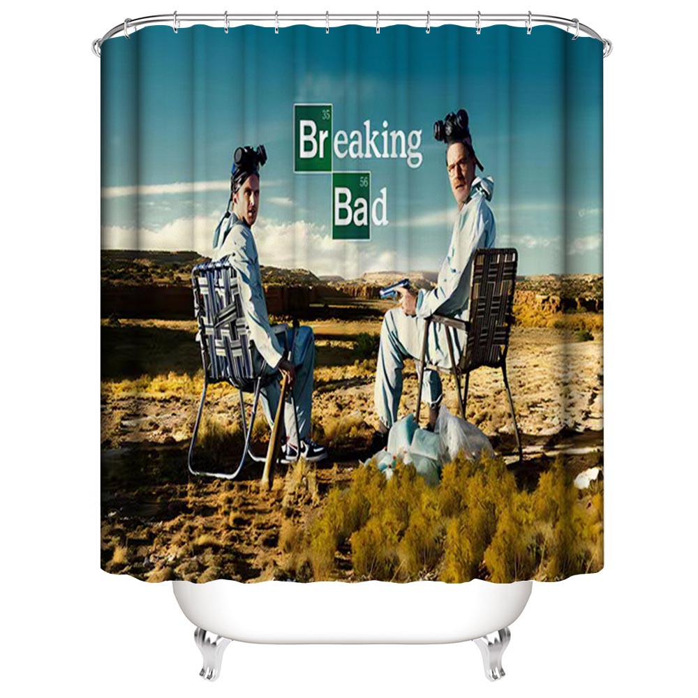 Breaking Bad Poster Shower Curtain | Breaking Bad Poster Bathroom Curtain