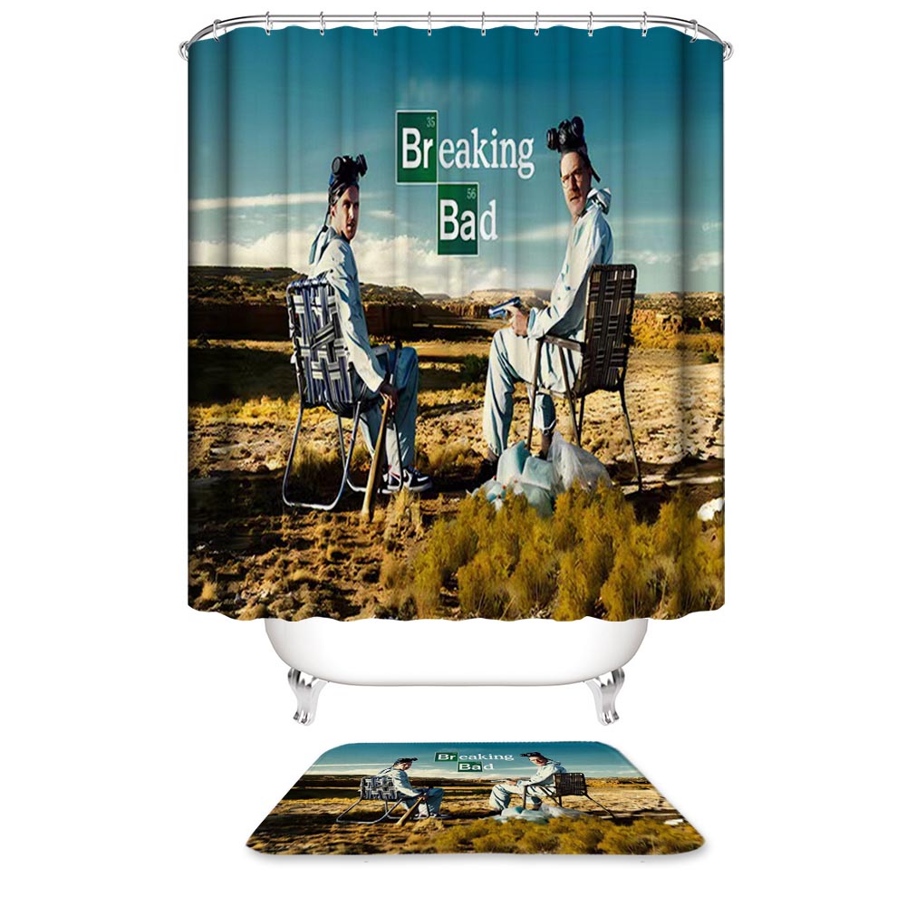 Breaking Bad Poster Shower Curtain | Breaking Bad Poster Bathroom Curtain
