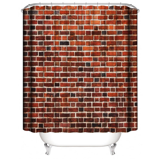 Brick Texture Wall Brick Pattern Shower Curtain | Brick Wall Shower Curtain