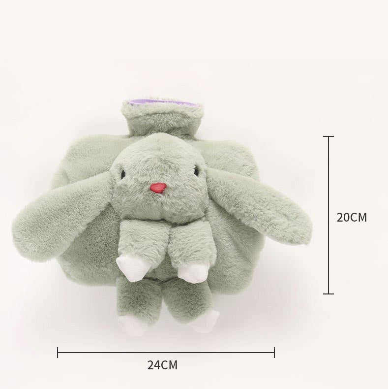 Cute Bunny Hot Water Bottle with Plush Cover