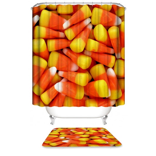 Halloween Candy Corn Shower Curtain | Halloween Candy Shower Curtain