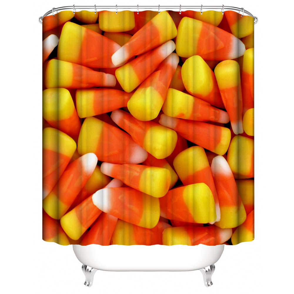 Halloween Candy Corn Shower Curtain | Halloween Candy Shower Curtain
