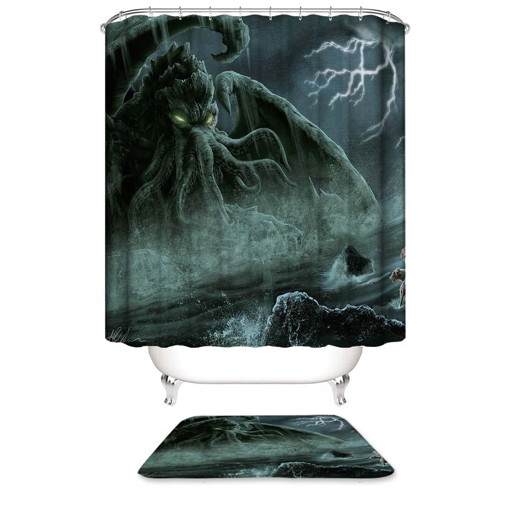 Sea Monster Cthulhu Shower Curtain | Killstar Cthulhu Shower Curtain