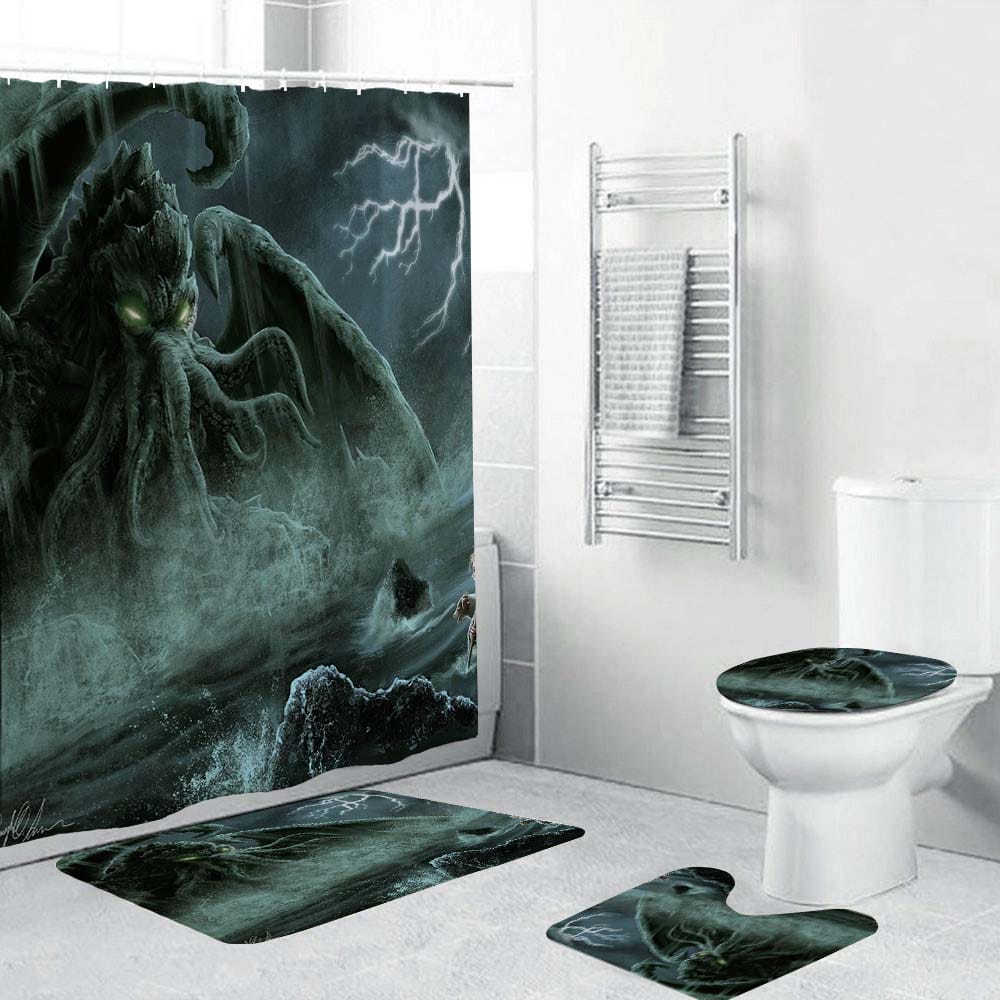 Sea Monster Cthulhu Shower Curtain | Killstar Cthulhu Shower Curtain