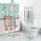 Cute Cartoon Pusheen Mermaid Shower Curtain | Pusheen Cat Shower Curtain