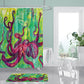 Red Octopus Shower Curtain | Red Octopus Bathroom Curtain