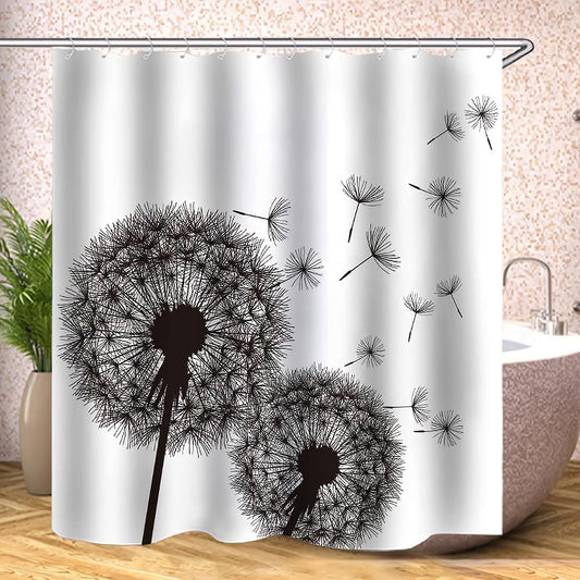 Dandelion Fabric Shower Curtain | Dandelion Shower Curtain