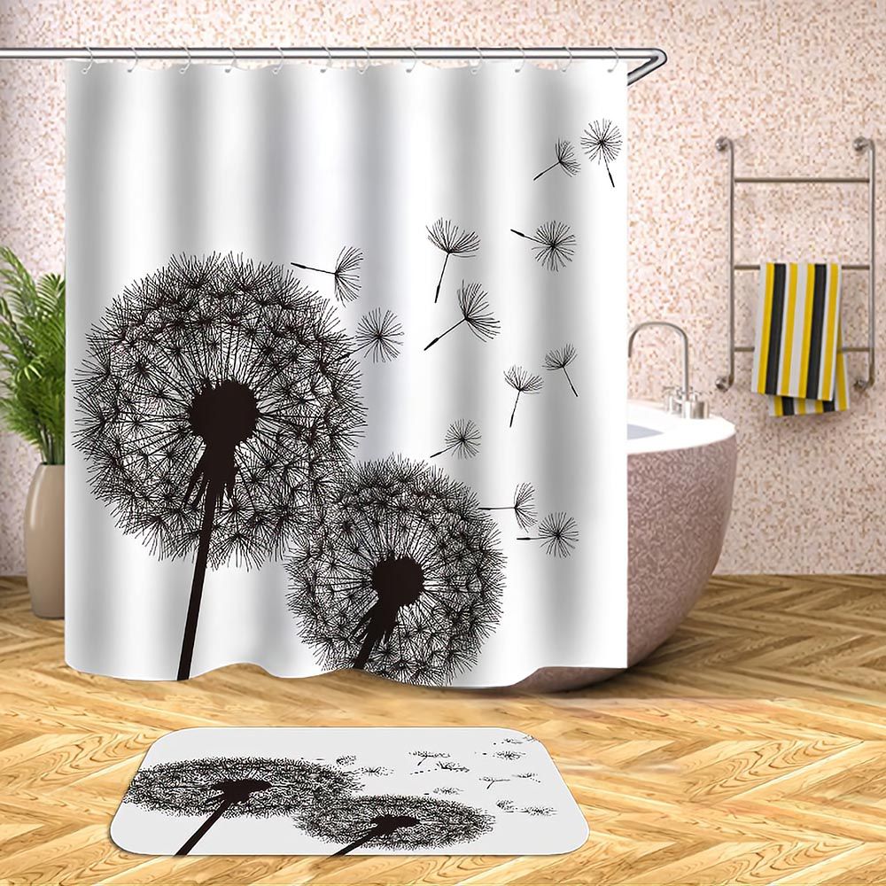 Dandelion Fabric Shower Curtain | Dandelion Shower Curtain