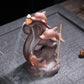 Three Dolphins Playing Backflow Incense Burner with Incense Stick Holder