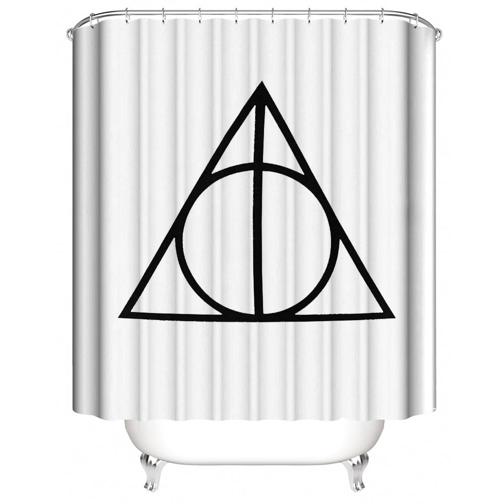 Simple Symbol Deadthly Hallow Shower Curtain