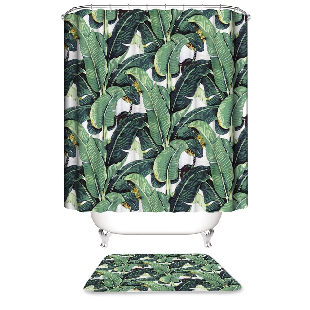 Dense Banana Trees Banana Leaf Shower Curtain