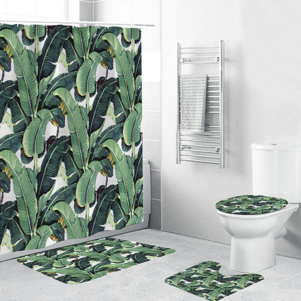 Dense Banana Trees Banana Leaf Shower Curtain