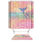 Mermaid Tail Shower Curtain, Dreamy Glitter Pink Mermaid Style Bathroom Decor