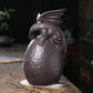 Egg-shaped Castle Winged Dragon Backflow Incense Burner with LED Light Ball